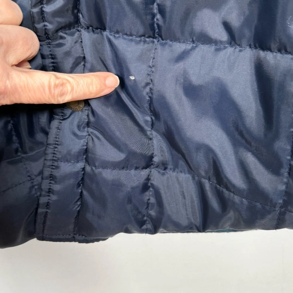 Levi's Dark Blue Quilted Shirt Jacket, Reversible to Plaid, Great Condition! - Picture 5 of 12
